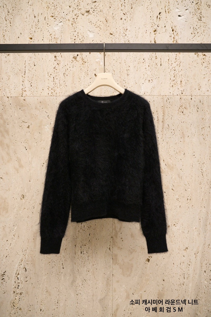 BLOSSOM東大門㊣代購女裝新品時尚熱賣人氣25秋冬針織衫羊絨圓領BLOSSOM針織衫圖色4