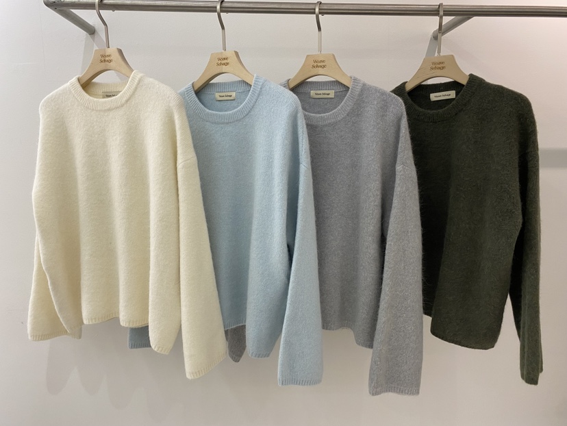 WEAUE SELVAGE東大門㊣直郵女裝新品熱賣休閑人氣25秋冬針織衫Weave Selvage針織衫圖色3左三色