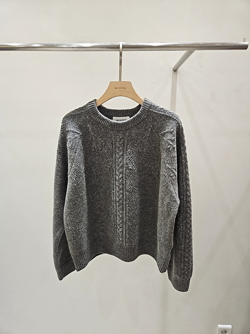 MONTER東大門㊣直郵女裝新款推薦人氣職業休閑毛衣羊毛刺繡MONTER毛衣圖色3