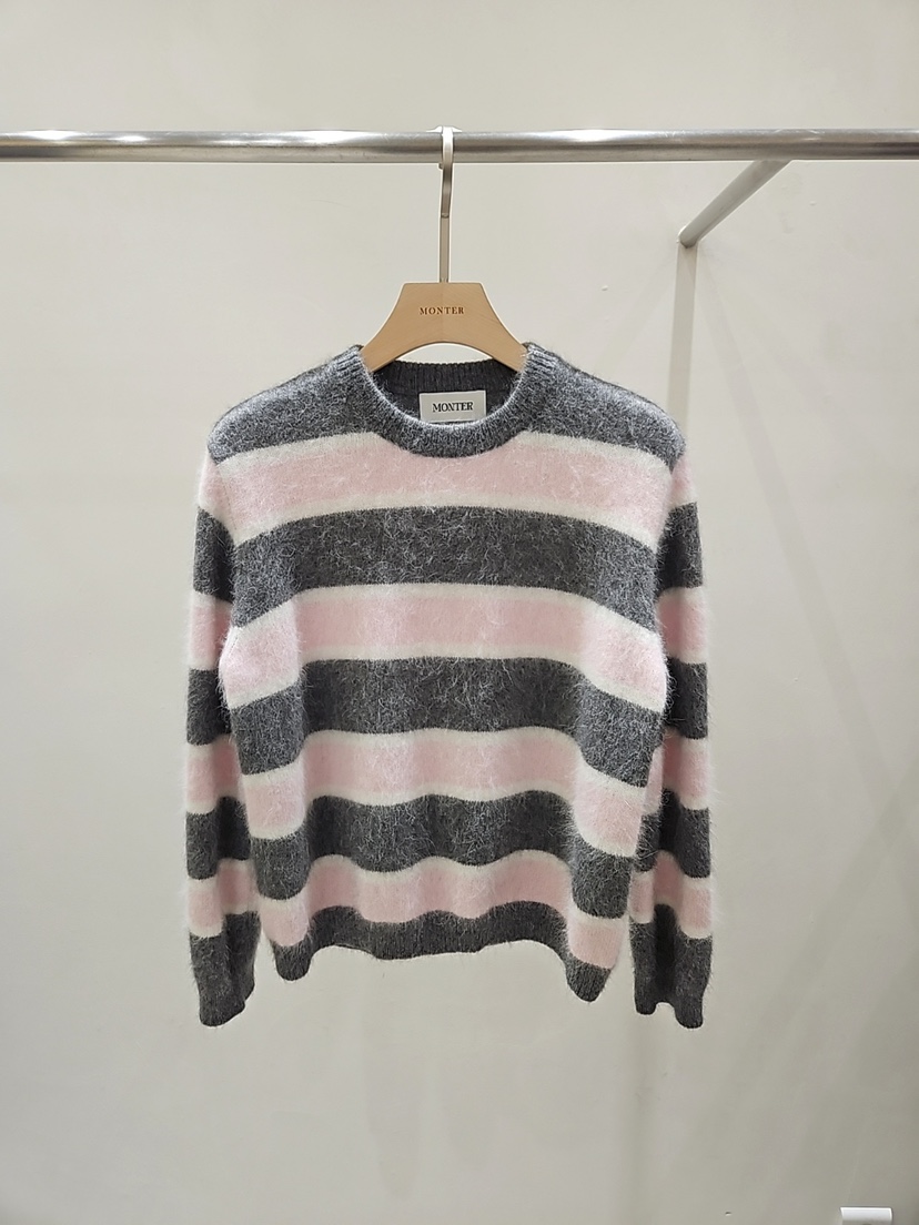 MONTER東大門㊣直郵女裝新款人氣時尚熱賣25秋冬休閑毛衣浣熊MONTER毛衣圖色1