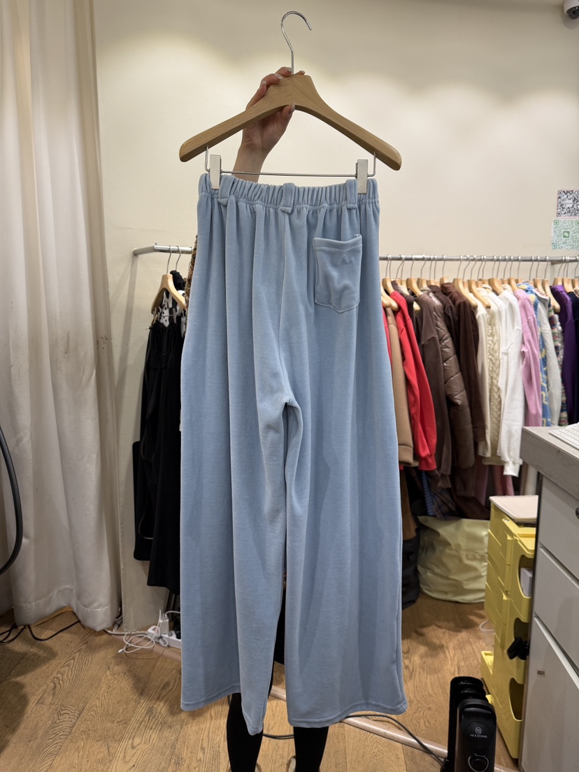 AUVERFIT東大門㊣代購女裝新款時尚25秋冬熱賣休閑褲天鵝絨AUVERFIT休閑褲