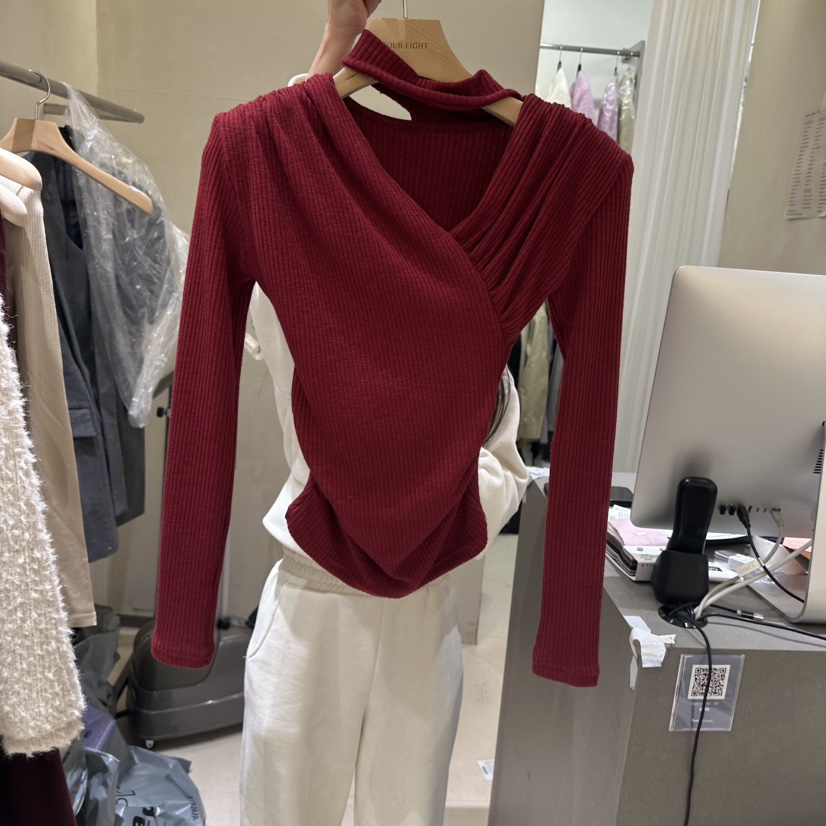 FOUREIGHT韓國代購㊣女裝新款休閑人氣熱賣真品職業長袖T恤FOUR EIGHT長袖T恤圖色2