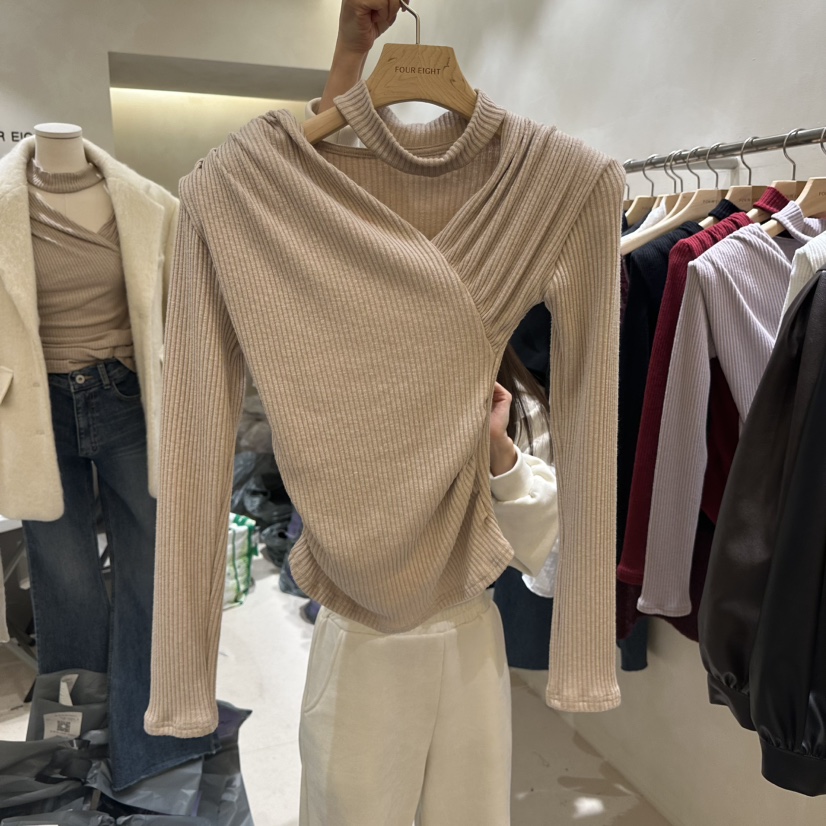 FOUREIGHT韓國代購㊣女裝新款休閑人氣熱賣真品職業長袖T恤FOUR EIGHT長袖T恤圖色3