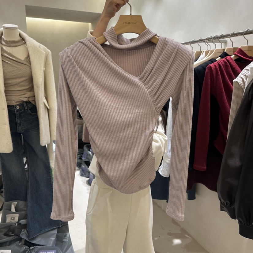 FOUREIGHT韓國代購㊣女裝新款休閑人氣熱賣真品職業長袖T恤FOUR EIGHT長袖T恤圖色4