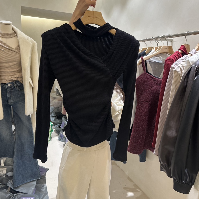 FOUREIGHT韓國代購㊣女裝新款休閑人氣熱賣真品職業長袖T恤FOUR EIGHT長袖T恤圖色5