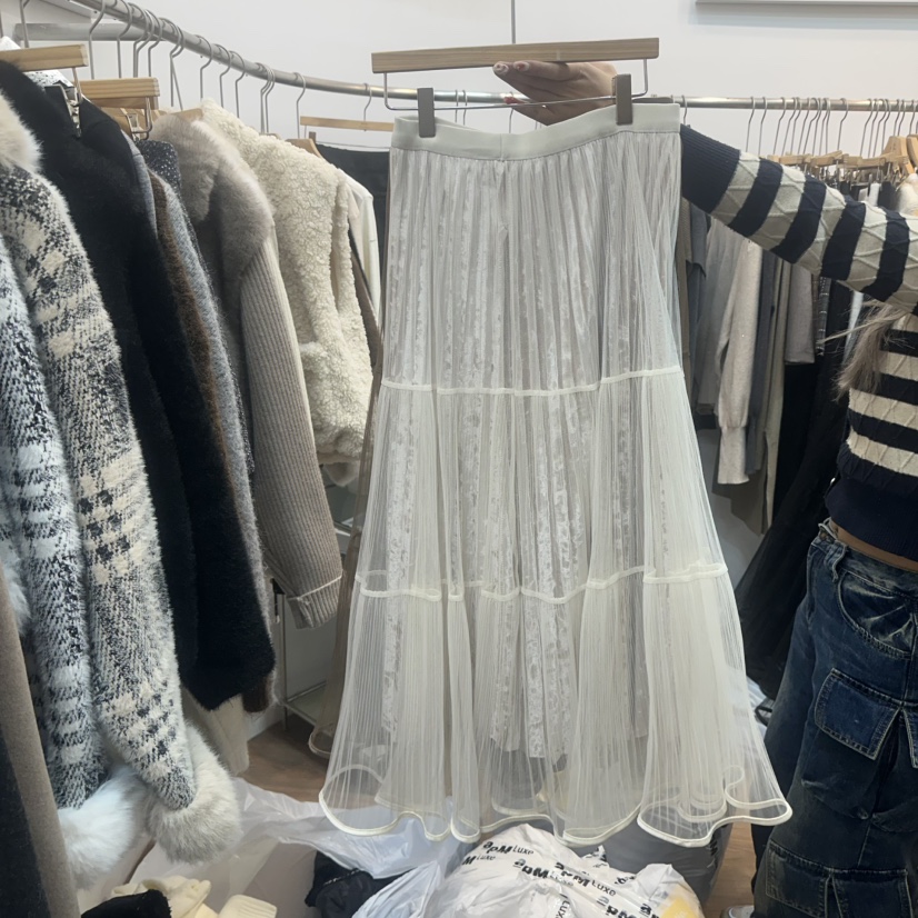 ABLESTUDIO韓國直郵㊣女士新品人氣休閑推薦真品長裙天鵝絨ABLESTUDIO長裙圖色1