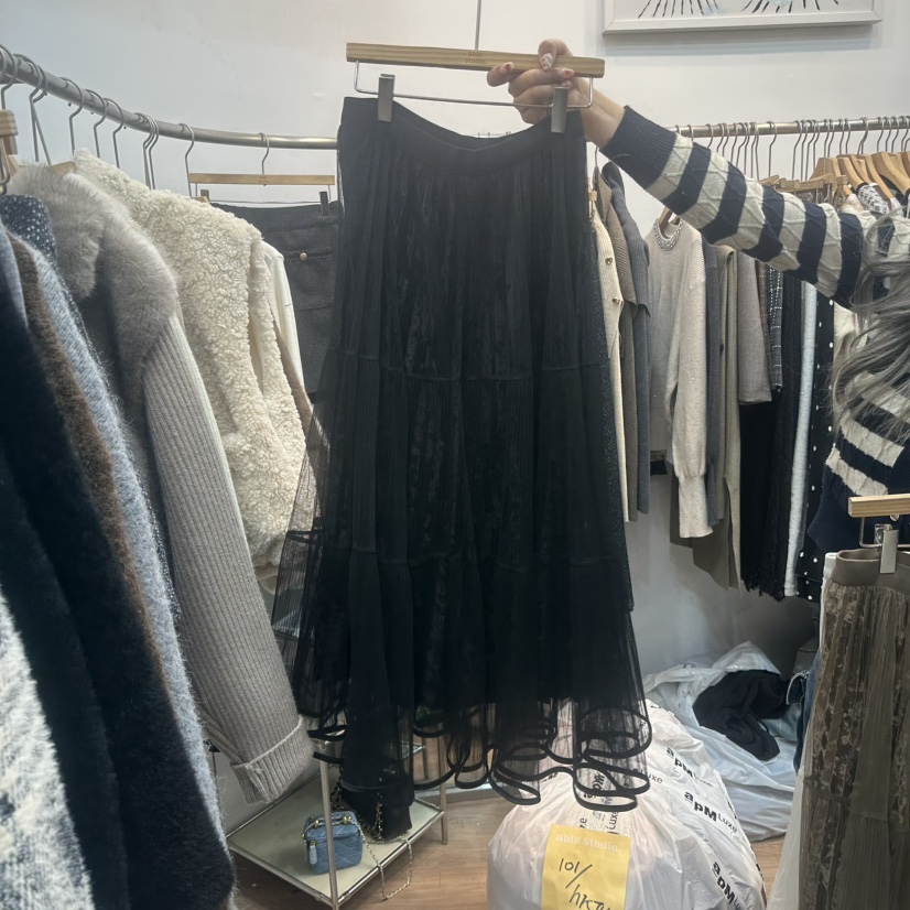 ABLESTUDIO韓國直郵㊣女士新品人氣休閑推薦真品長裙天鵝絨ABLESTUDIO長裙圖色3