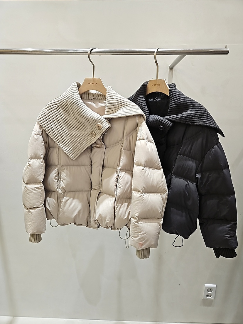 MONTER東大門㊣代購女裝新款人氣時尚休閑短款羽絨服保暖鵝絨MONTER短款羽絨服
