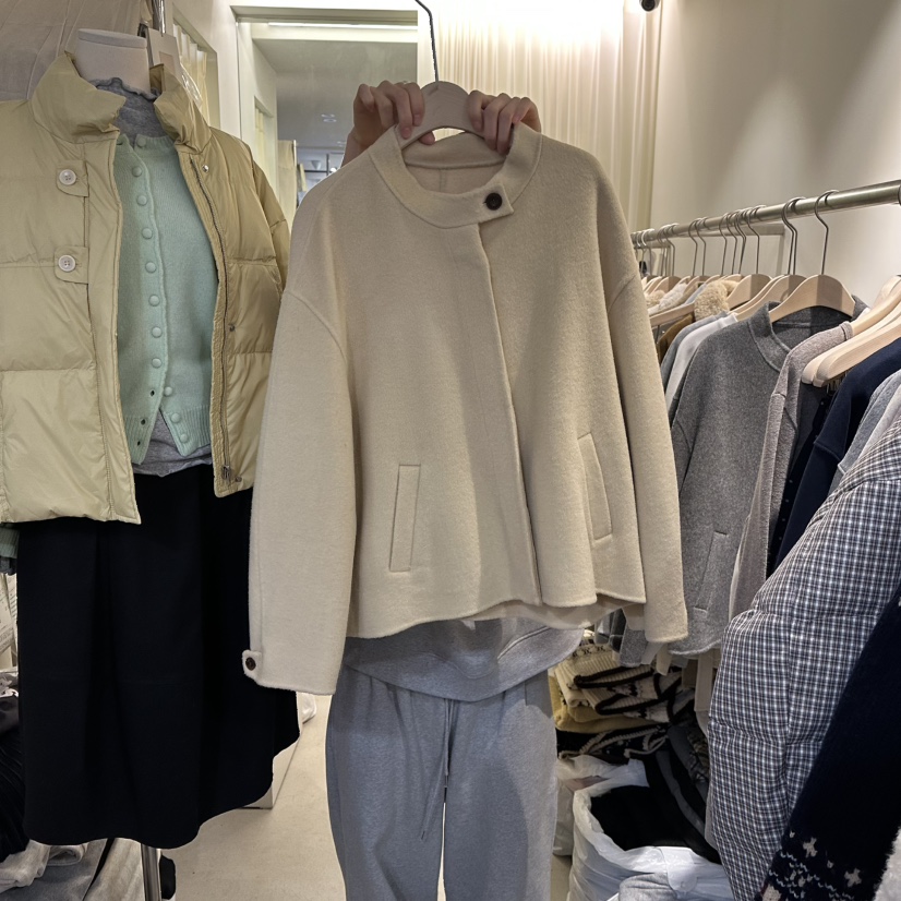 LIL東大門㊣實拍女士新款真品時尚職業推薦夾克手工短款紐扣LIL夾克圖色2