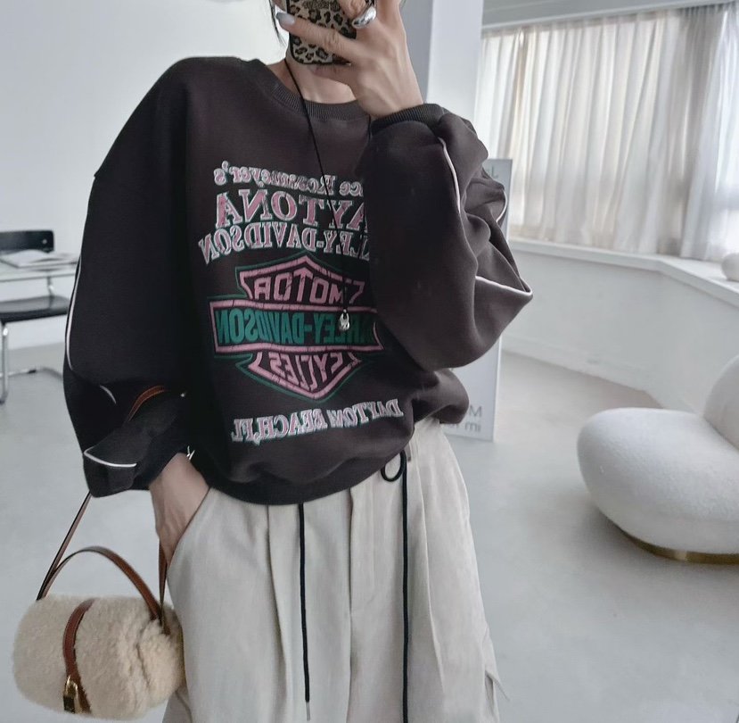 BLACKFRIDAY東大門㊣實拍女裝新品熱賣時尚推薦職業衛衣加絨BLACK FRIDAY衛衣圖色1