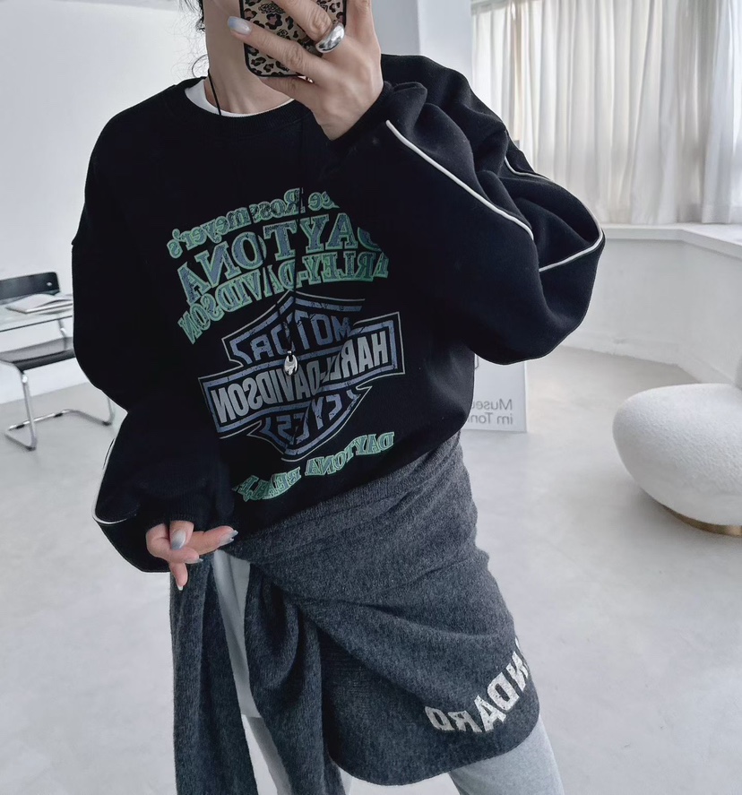 BLACKFRIDAY東大門㊣實拍女裝新品熱賣時尚推薦職業衛衣加絨BLACK FRIDAY衛衣圖色2