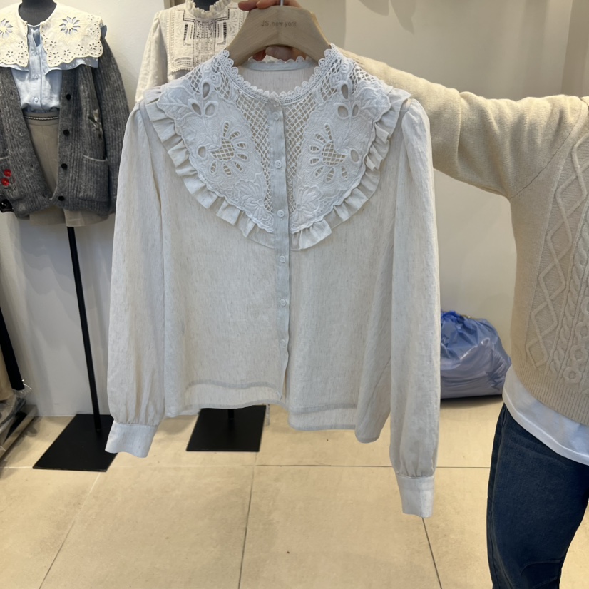 2nd B-S韓國代購㊣女士新款真品職業25秋冬熱賣襯衫蕾絲衫2nd B-S襯衫/蕾絲衫圖色2