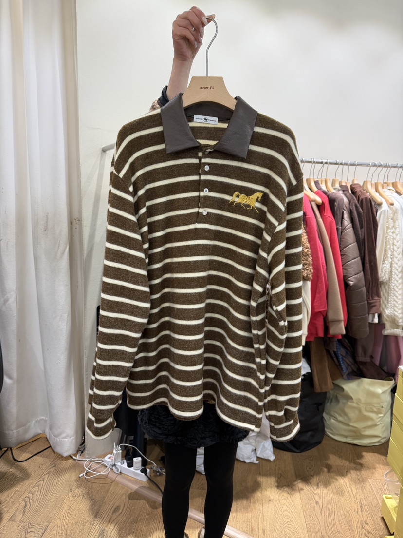 AUVERFIT東大門㊣代購女裝新品推薦休閑人氣25秋冬熱賣長袖T恤AUVERFIT長袖T恤圖色1棕色