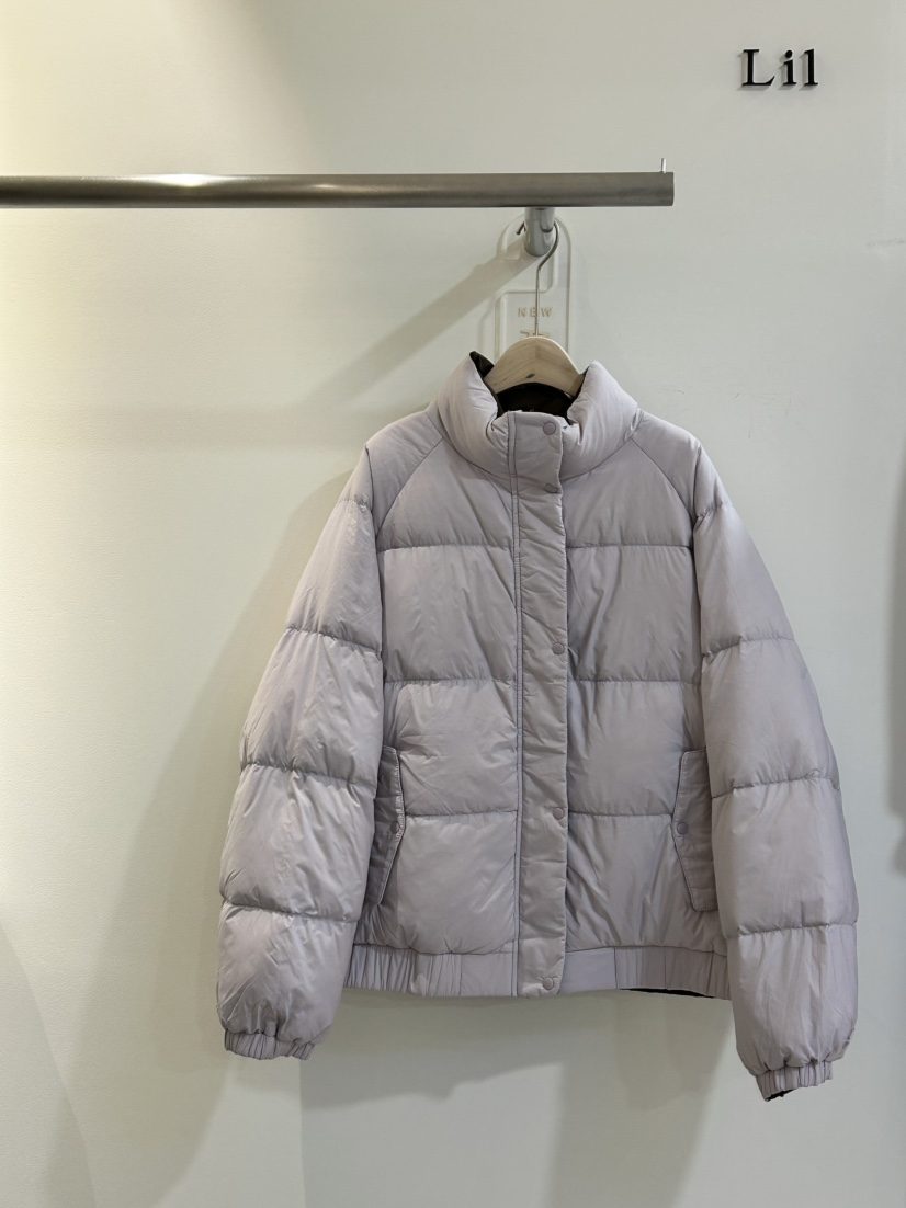 LIL韓國直郵㊣女士新款熱賣休閑職業推薦短款棉服兩面穿雙面LIL短款棉服圖色1