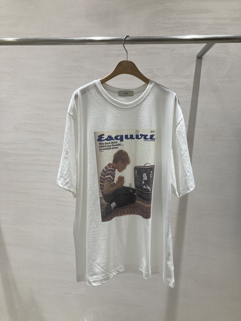 ROUGH韓國直郵㊣女士新品時尚推薦休閑人氣25秋冬職業真品T恤ROUGHT恤圖色1