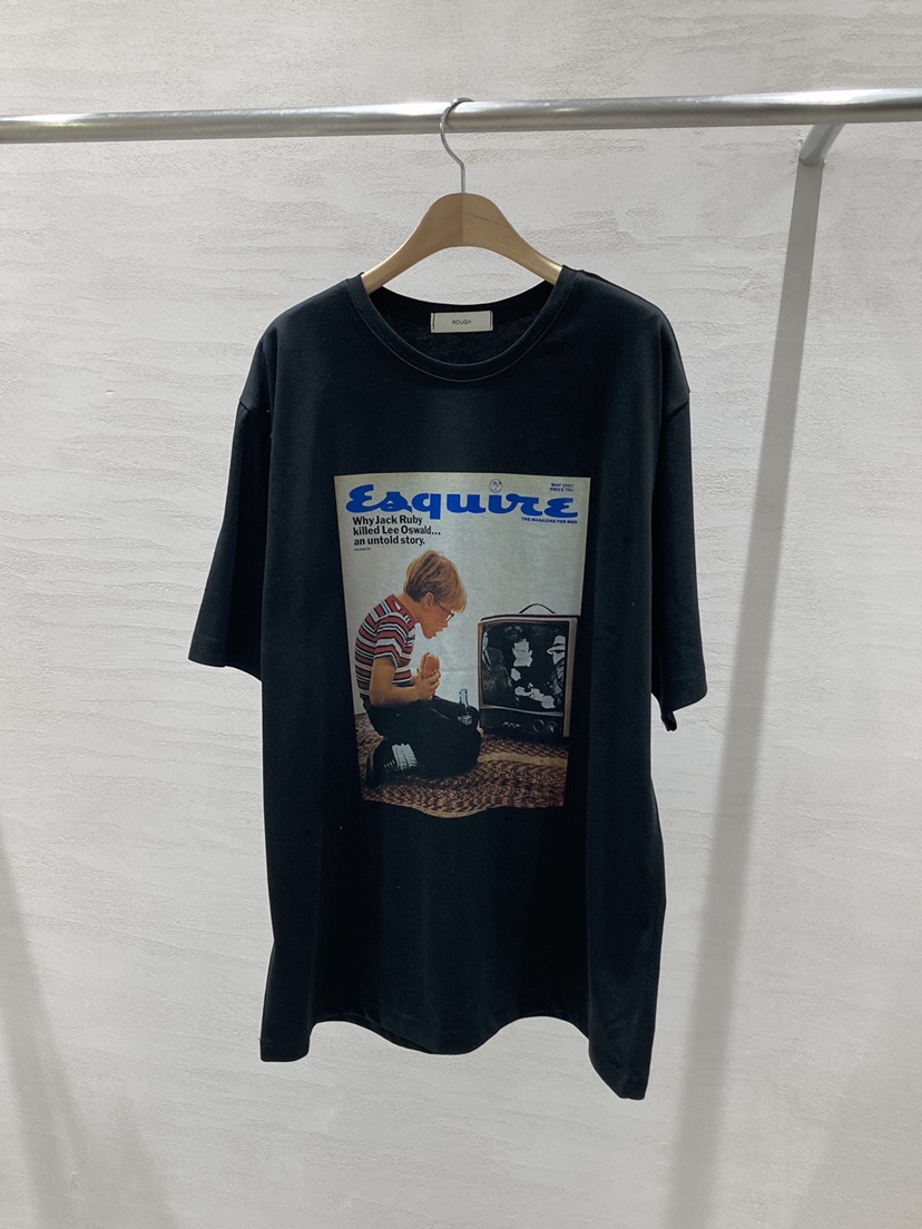 ROUGH韓國直郵㊣女士新品時尚推薦休閑人氣25秋冬職業真品T恤ROUGHT恤圖色2