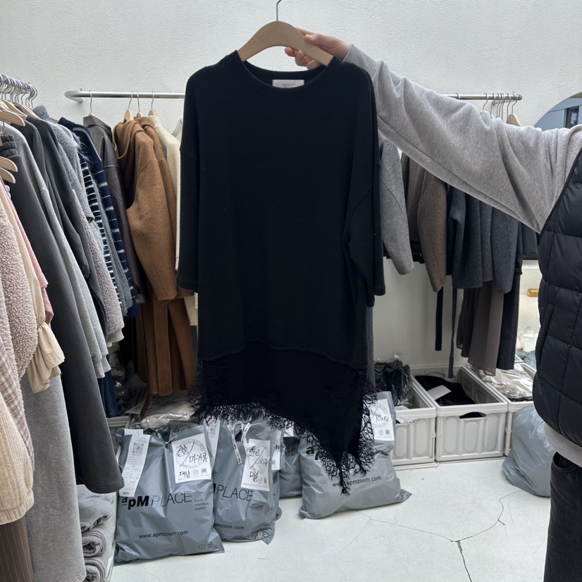 HUMMING BIRD東大門㊣實拍女裝新品25秋冬真品推薦T恤蕾絲HUMMING BIRDT恤圖色3