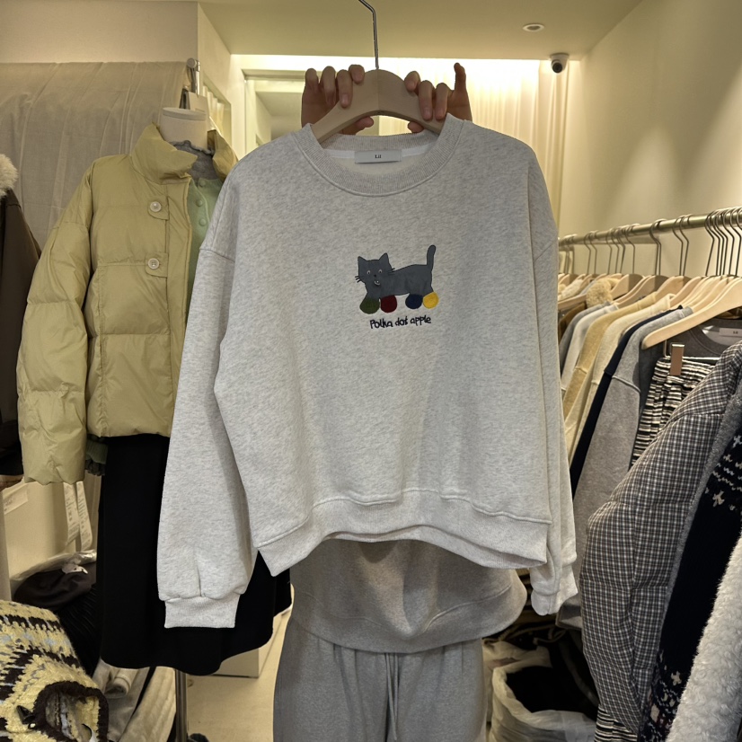 LIL東大門㊣實拍女裝新品推薦時尚25秋冬休閑職業人氣衛衣加絨LIL衛衣圖色1