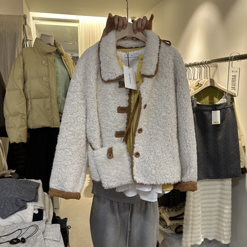 LIL東大門㊣直郵女士新品職業真品25秋冬熱賣短款大衣套裝短款LIL短款大衣圖色1