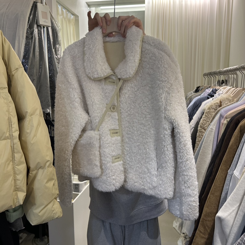 LIL東大門㊣直郵女士新品職業真品25秋冬熱賣短款大衣套裝短款LIL短款大衣圖色2