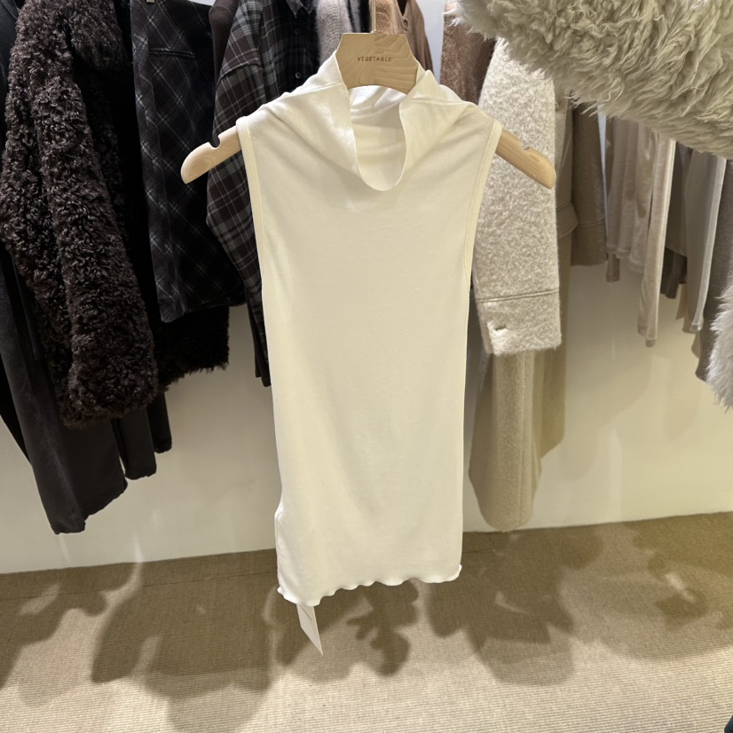 VEGETABLE東大門㊣直郵女裝新品真品職業時尚人氣吊帶背心高領VEGETABLE吊帶/背心圖色1