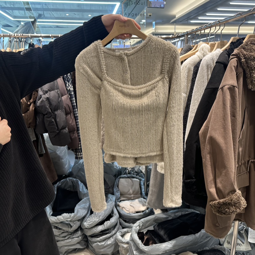 HONG.U東大門㊣直郵女士新款真品人氣熱賣職業套裝安哥拉套裝HONG.U套裝圖色2