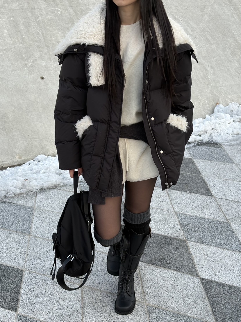 Verbena東大門㊣實拍女裝新品時尚推薦熱賣職業短款羽絨服填充Verbena短款羽絨服