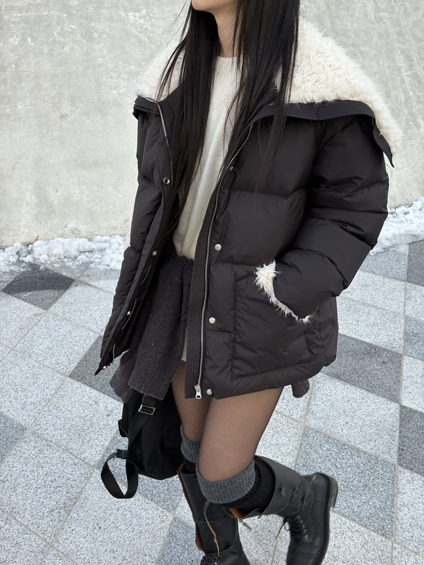 Verbena東大門㊣實拍女裝新品時尚推薦熱賣職業短款羽絨服填充Verbena短款羽絨服