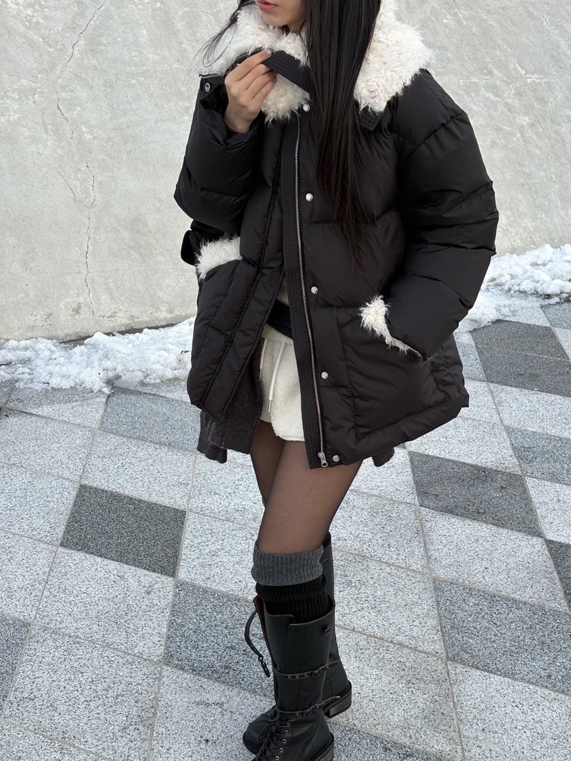 Verbena東大門㊣實拍女裝新品時尚推薦熱賣職業短款羽絨服填充Verbena短款羽絨服