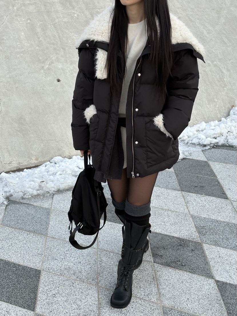 Verbena東大門㊣實拍女裝新品時尚推薦熱賣職業短款羽絨服填充Verbena短款羽絨服