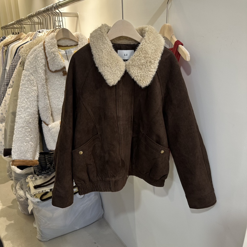 LIL東大門㊣直郵女士新品休閑人氣職業25秋冬真品熱賣夾克麂皮LIL夾克圖色3