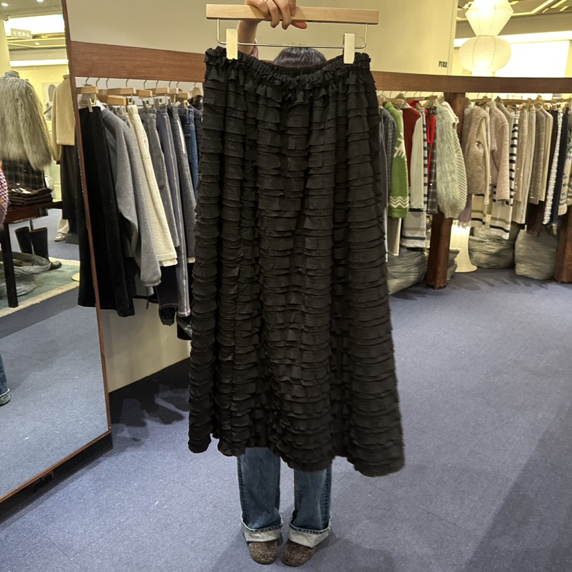 FURE韓國代購㊣女裝新品職業推薦時尚休閑熱賣25秋冬人氣長裙FURE長裙