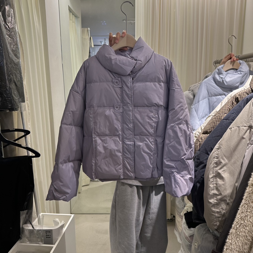 LIL韓國直郵㊣女裝新品職業時尚熱賣推薦25秋冬人氣短款棉服LIL短款棉服圖色2