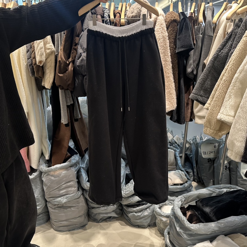 HONG.U東大門㊣代購女裝新品熱賣25秋冬時尚休閑休閑褲加絨HONG.U休閑褲圖色2