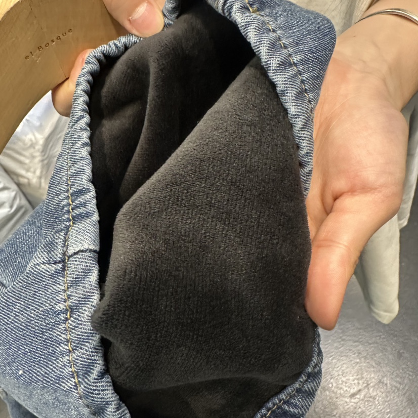 EL BOSQUE韓國直郵㊣女裝新品人氣25秋冬真品職業牛仔褲加絨EL BOSQUE牛仔褲