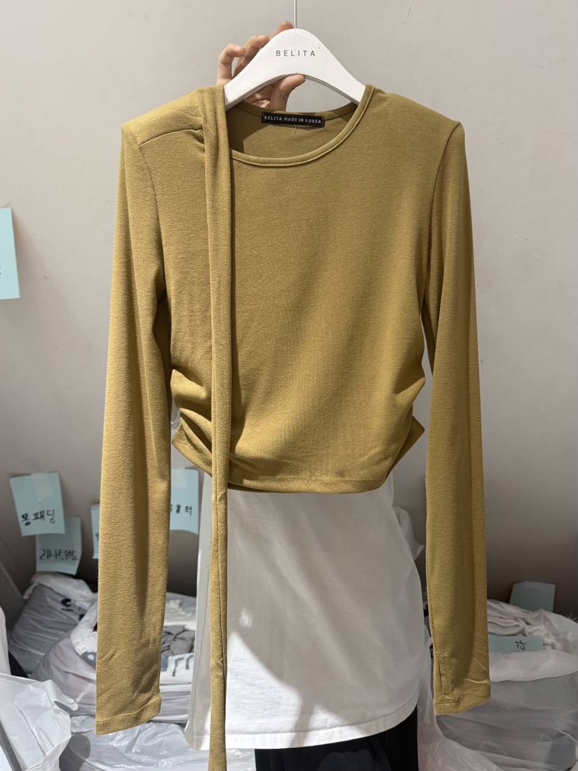 BELITA-L東大門㊣直郵女士新款休閑職業熱賣真品人氣長袖T恤BELITA-L長袖T恤圖色2