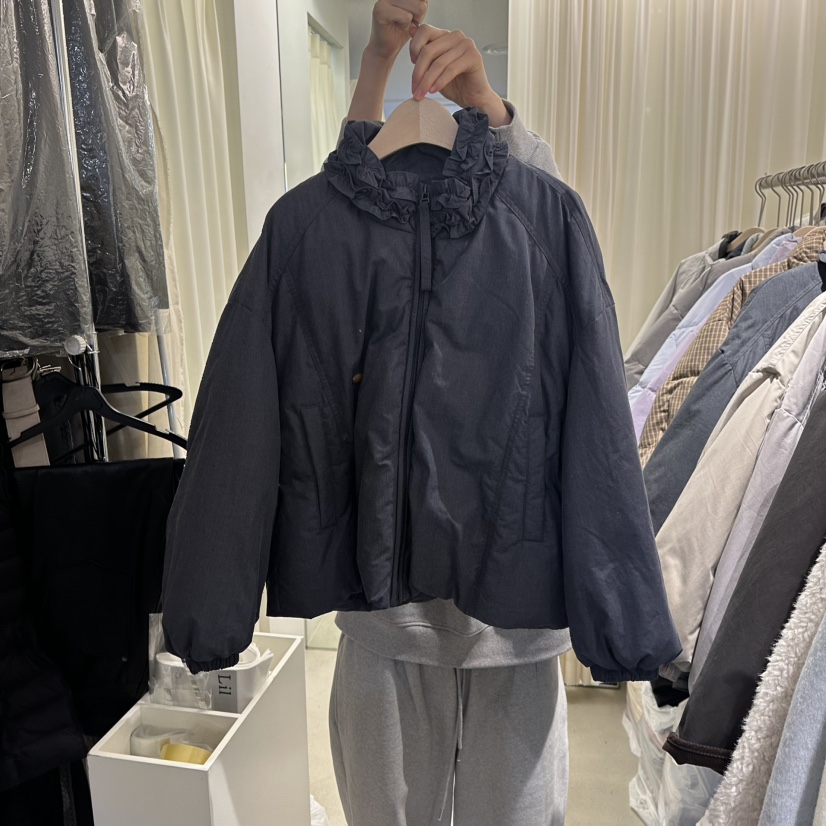 LIL東大門㊣實拍女士新款推薦25秋冬人氣熱賣真品時尚短款棉服LIL短款棉服圖色3