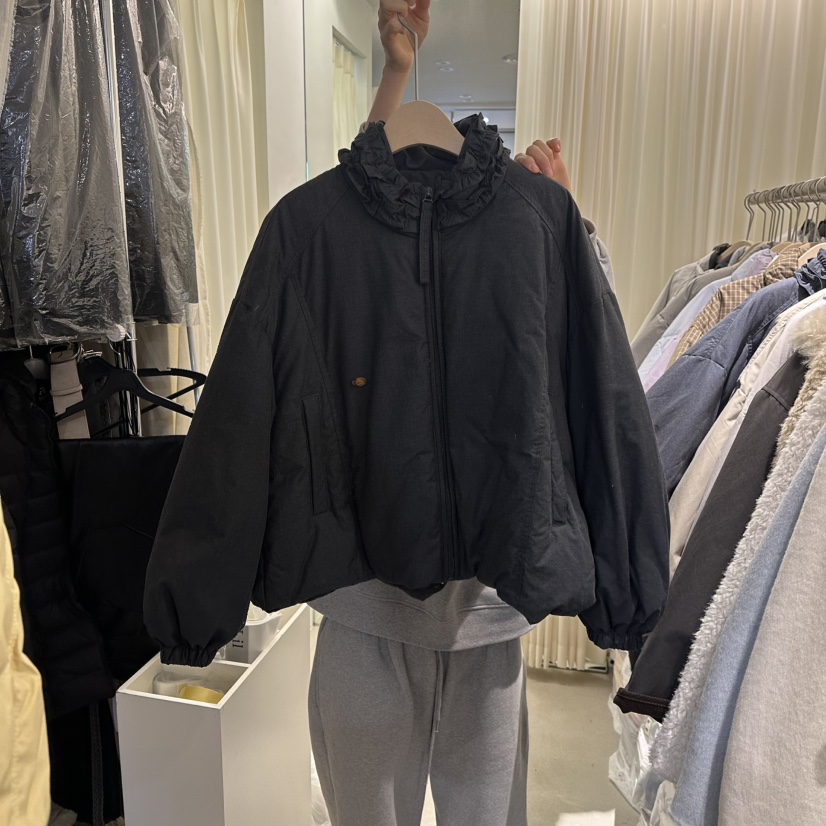 LIL東大門㊣實拍女士新款推薦25秋冬人氣熱賣真品時尚短款棉服LIL短款棉服圖色4