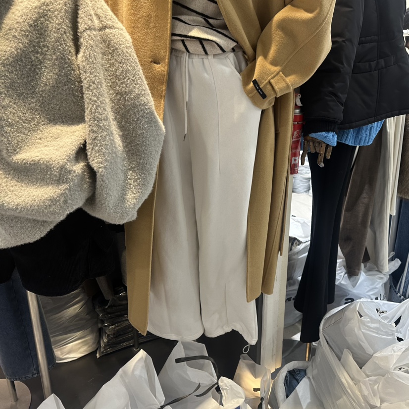 EL BOSQUE韓國代購㊣女士新款時尚熱賣真品25秋冬休閑褲加絨EL BOSQUE休閑褲圖色2