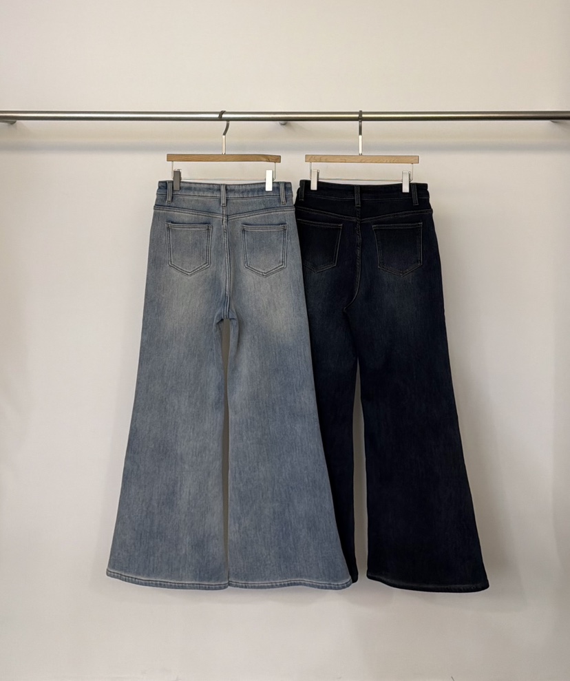 TWENTY FOUR SEVEN24-7東大門㊣代購女裝新款休閑牛仔褲加絨抓絨TEWNTY FOUR SEVEN24-7牛仔褲