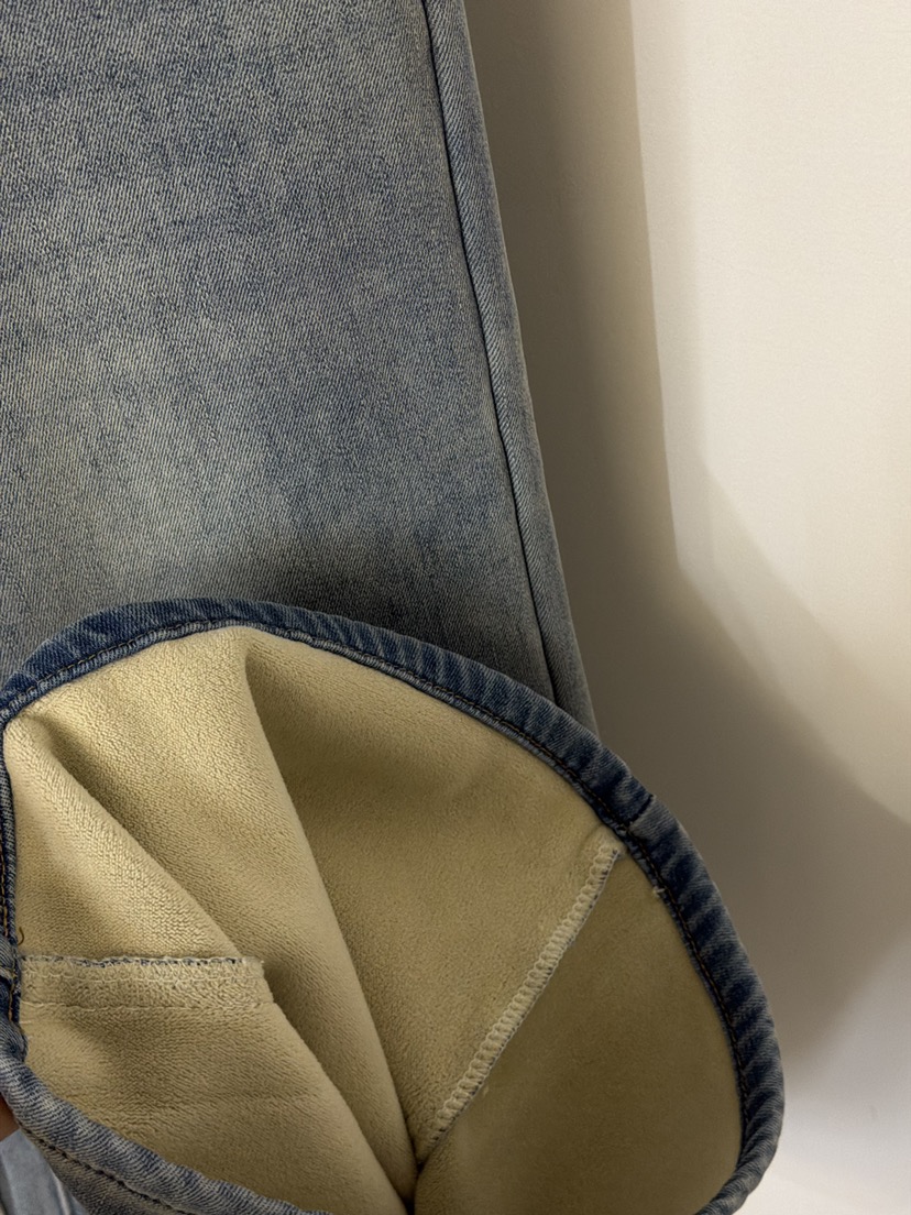 TWENTY FOUR SEVEN24-7東大門㊣代購女裝新款休閑牛仔褲加絨抓絨TEWNTY FOUR SEVEN24-7牛仔褲