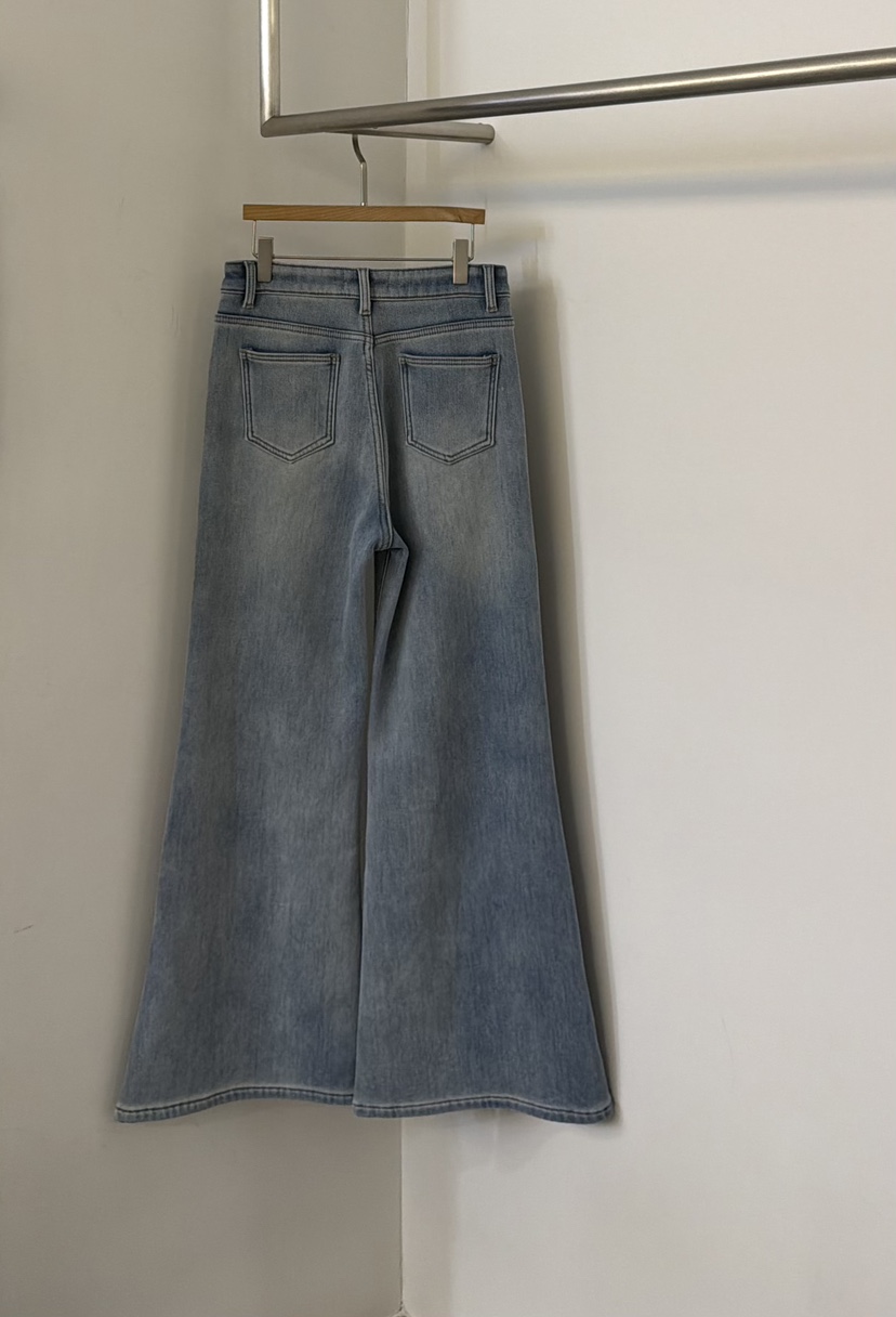 TWENTY FOUR SEVEN24-7東大門㊣代購女裝新款休閑牛仔褲加絨抓絨TEWNTY FOUR SEVEN24-7牛仔褲