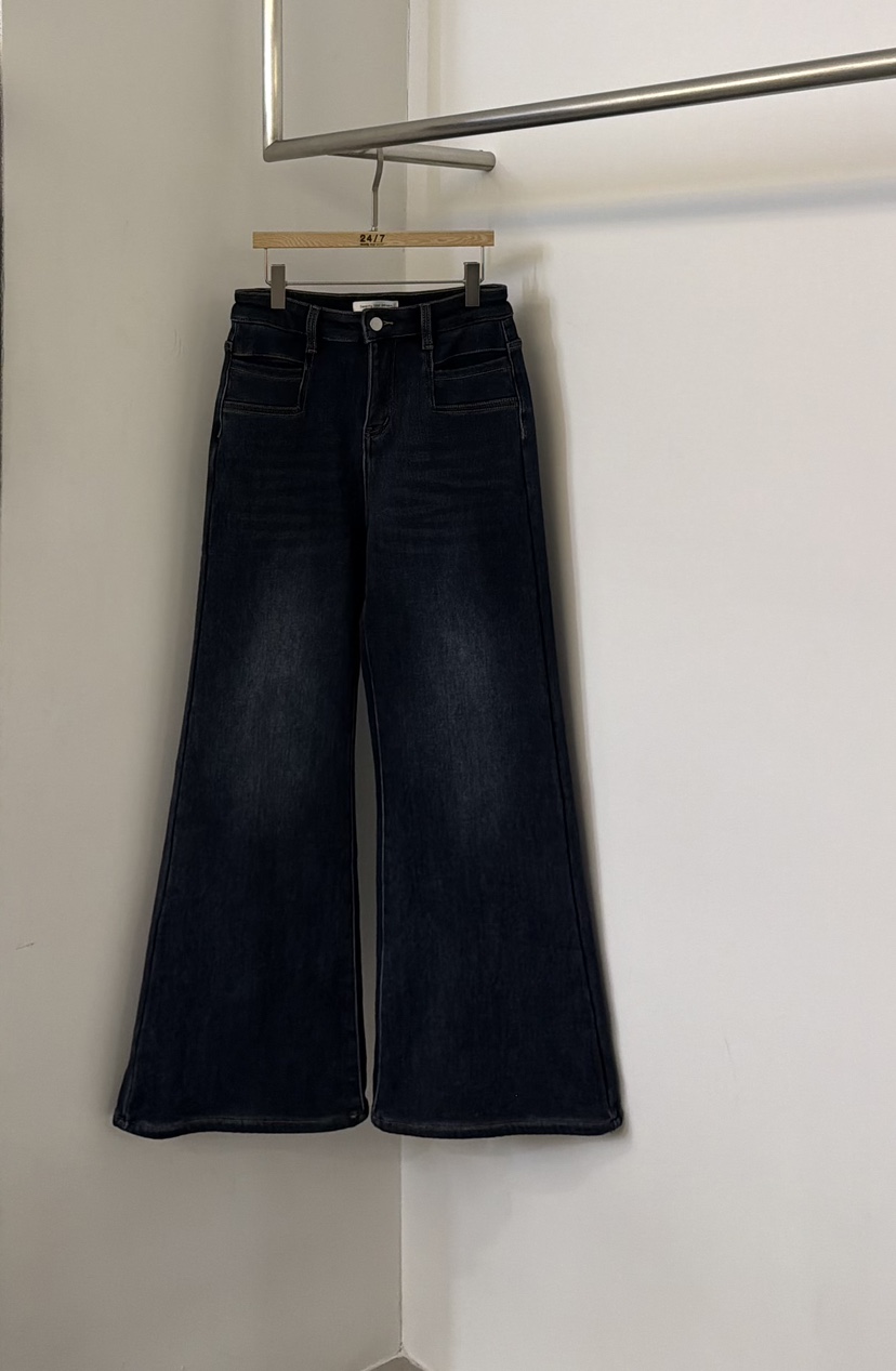 TWENTY FOUR SEVEN24-7東大門㊣代購女裝新款休閑牛仔褲加絨抓絨TEWNTY FOUR SEVEN24-7牛仔褲圖色2