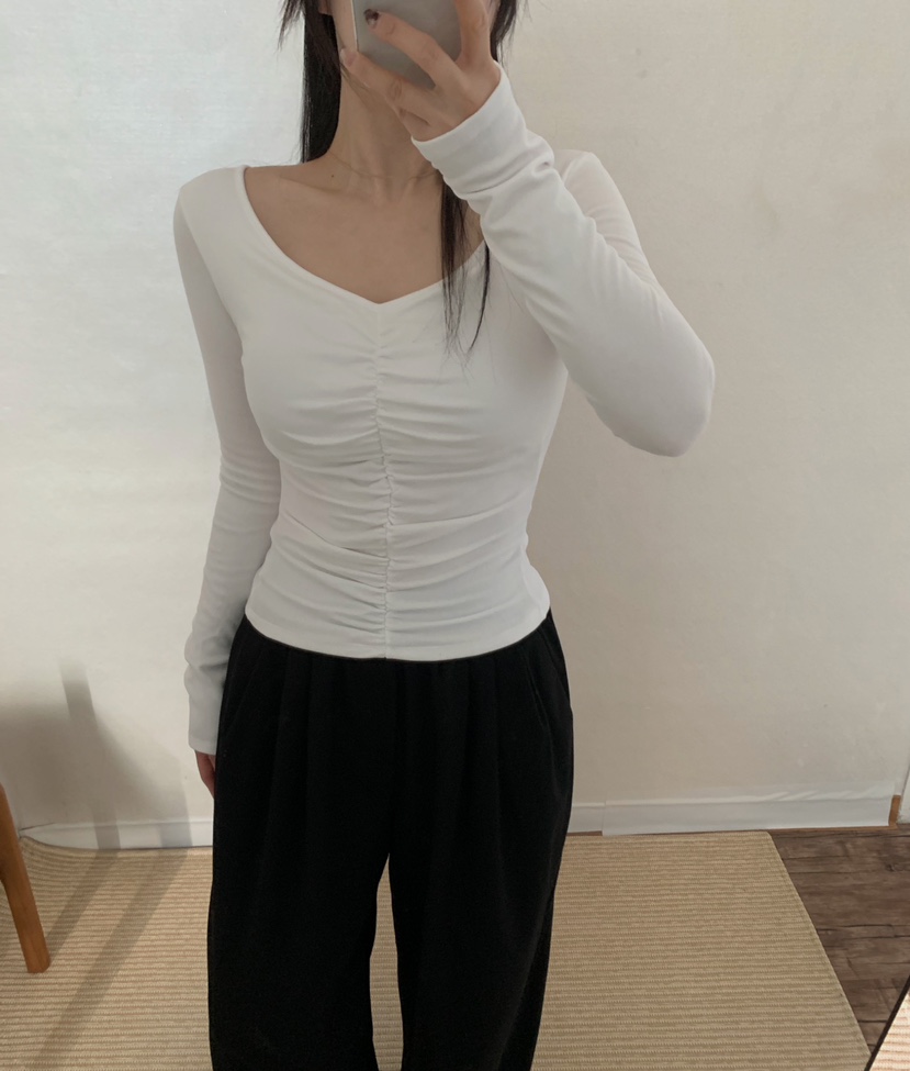 TWENTY FOUR SEVEN24-7韓國直郵㊣女裝新品推薦職業長袖T恤TEWNTY FOUR SEVEN24-7長袖T恤