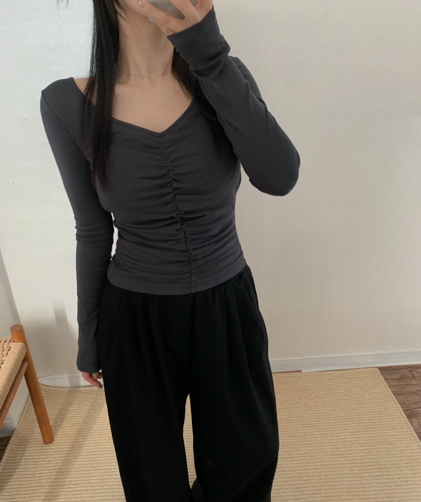 TWENTY FOUR SEVEN24-7韓國直郵㊣女裝新品推薦職業長袖T恤TEWNTY FOUR SEVEN24-7長袖T恤