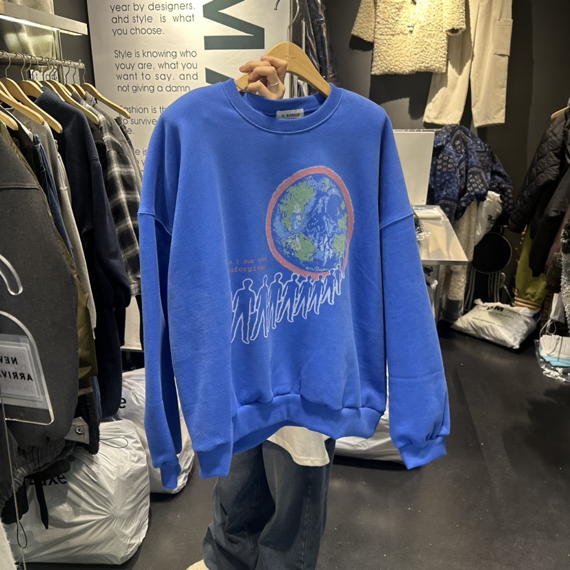 EL BOSQUE東大門㊣直郵女裝新款推薦人氣熱賣時尚衛衣加絨EL BOSQUE衛衣圖色2