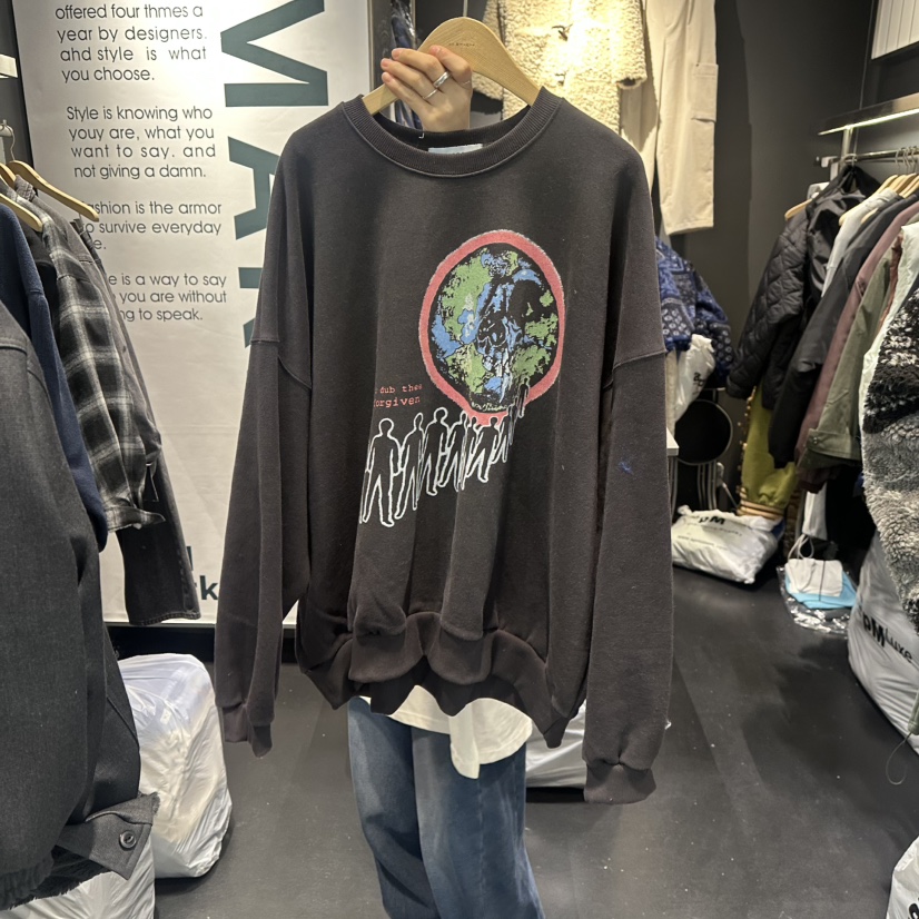 EL BOSQUE東大門㊣直郵女裝新款推薦人氣熱賣時尚衛衣加絨EL BOSQUE衛衣圖色3