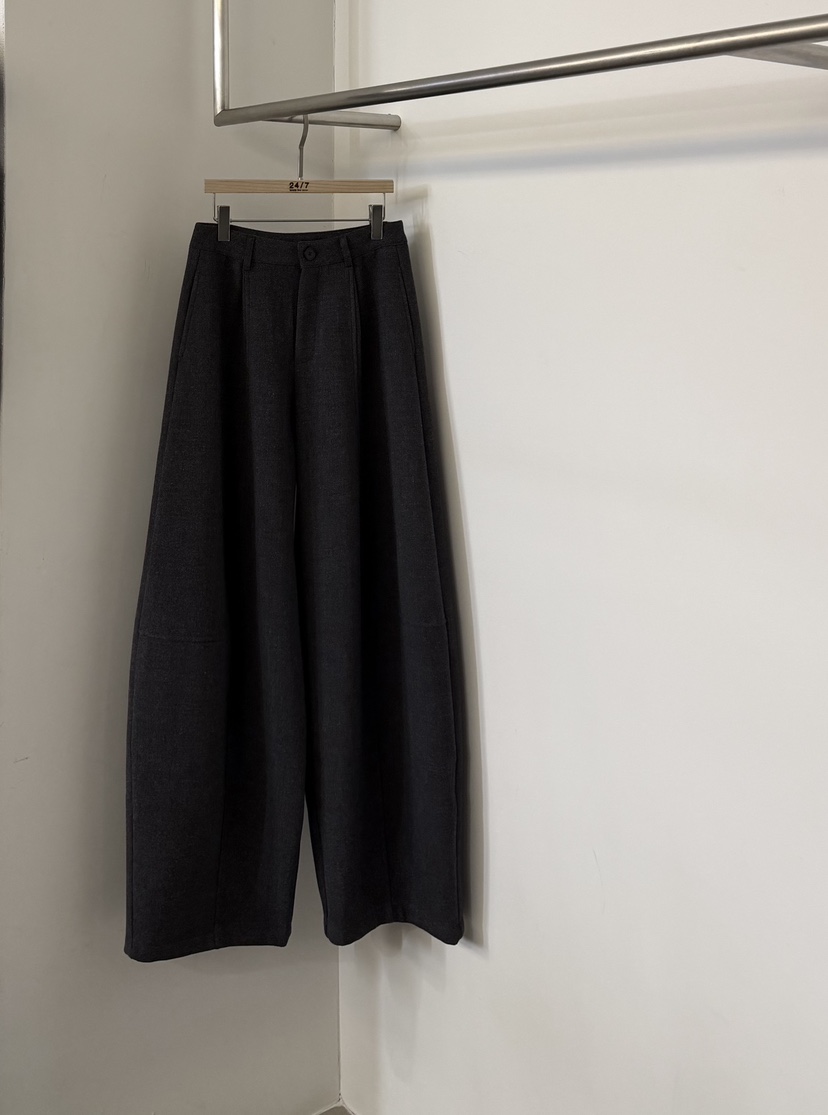 TWENTY FOUR SEVEN24-7韓國代購㊣女士新款真品休閑褲羊毛TEWNTY FOUR SEVEN24-7休閑褲圖色1墨色