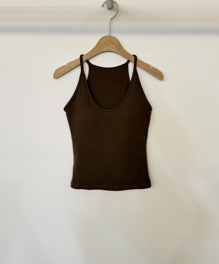 TWENTY FOUR SEVEN24-7東大門㊣實拍女士新款職業吊帶背心TEWNTY FOUR SEVEN24-7吊帶/背心圖色2棕色