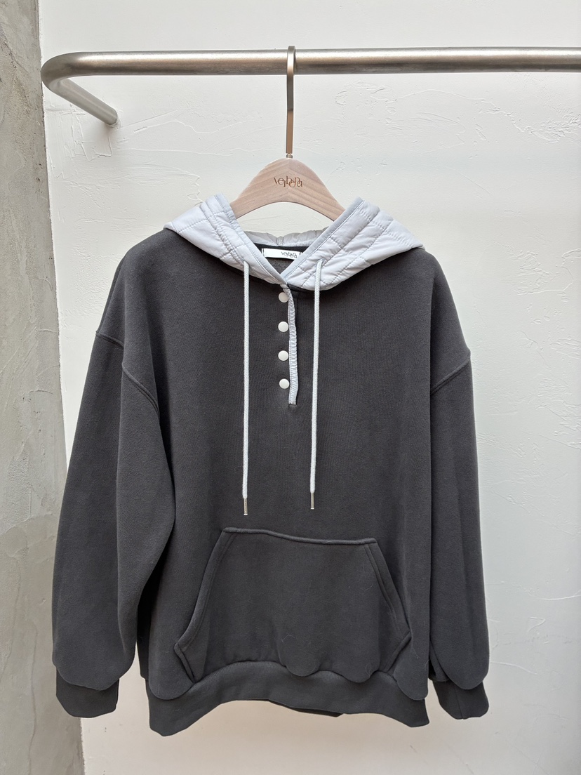 Verbena東大門㊣代購女士新品休閑25秋冬時尚真品推薦衛衣兜帽Verbena衛衣圖色2